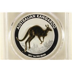 2017-P AUSTRALIA KANGAROO GILT SILVER DOLLAR