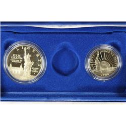 1986 LIBERTY 2 COIN SET CONTAINS: