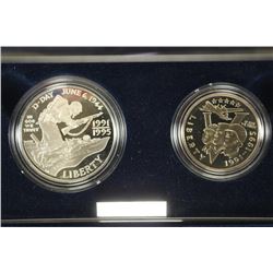 1991-95 WWII 50TH ANNIVERSARY 2 COIN PROOF SET