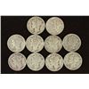 Image 1 : 10 ASSORTED 1940'S MERCURY DIMES