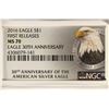 Image 3 : 2016 AMERICAN SILVER EAGLE NGC MS70 1ST RELEASES