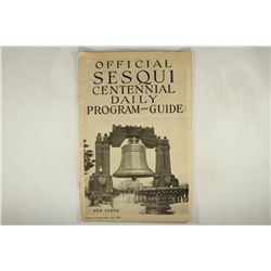 1926 OFFICIAL SESQUICENTENNIAL DAILY PROGRAM