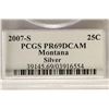 Image 3 : 2007-S SILVER MONTANA QUARTER PCGS PR69 DCAM