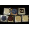 Image 1 : 7 ASSORTED VINTAGE POKER CHIPS