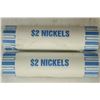 Image 1 : 2-$2 ROLLS OF 2009-P JEFFERSON NICKELS BU