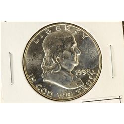 1958 FRANKLIN HALF DOLLAR BRILLIANT UNC