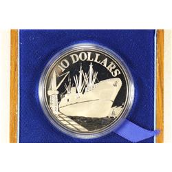 1977 SINGAPORE $10 SILVER PROOF COIN COMES