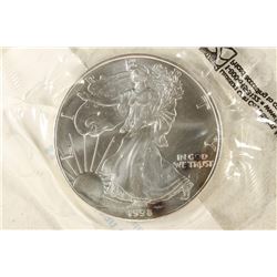 1998 AMERICAN SILVER EAGLE UNC TONING SPOTS