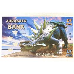 2015 JURASSIC BANK 17 DIN "ANKYLOSAURUS" CRISP UNC