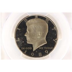 1989-S KENNEDY HALF DOLLAR PCGS PR69 DCAM