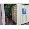 Image 2 : BRAND NEW 9' SHIPPING STORAGE CONTAINER, PORTABLE OFFICE, WITH DOOR, WINDOW AND REAR DOOR