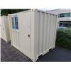 Image 3 : BRAND NEW 8' SHIPPING STORAGE CONTAINER, PORTABLE OFFICE, WITH DOOR, WINDOW AND REAR DOOR