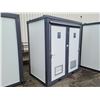 Image 2 : NEW BASTONE LOCKING PORTABLE MOBILE DOUBLE TOILET, WITH TWO TOILETS, TWO SINKS, FANS, & KEYS