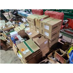 PALLET OF ASSORTED ELECTRICAL HARDWARE, LIGHTING & BULBS