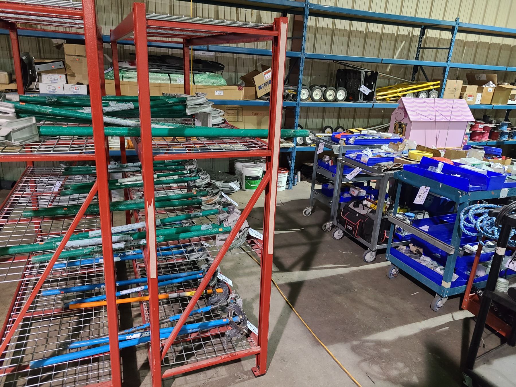 Snap N Rack Racking SNAP-ON RED METAL 4 TIER ADJUSTABLE STORAGE RACKING SECTION 72