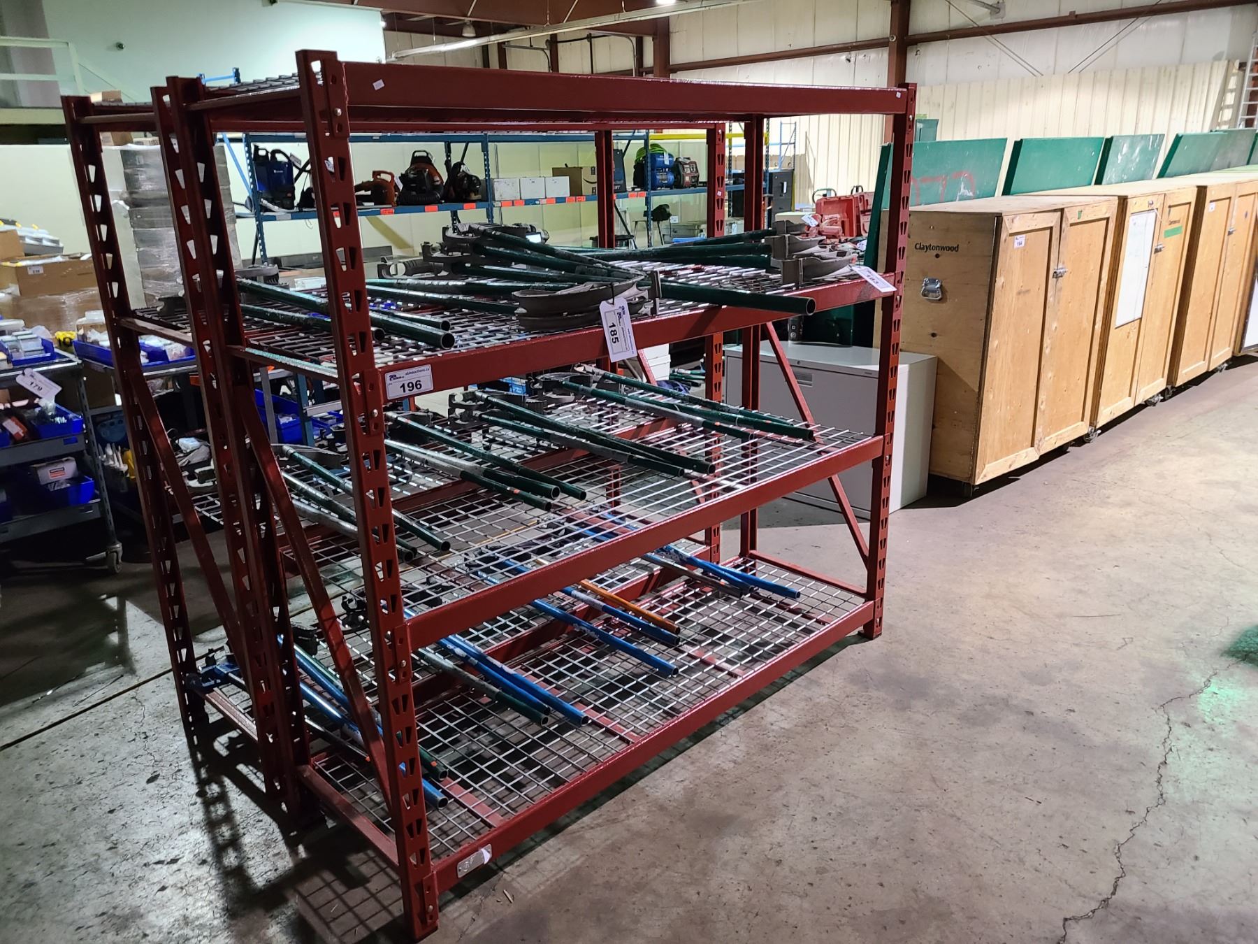 SNAP-ON RED METAL 4 TIER ADJUSTABLE STORAGE RACKING SECTION 72