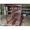 Image 2 : SNAP-ON RED METAL 4 TIER ADJUSTABLE STORAGE RACKING SECTION 72"H X 77"W X 24"D