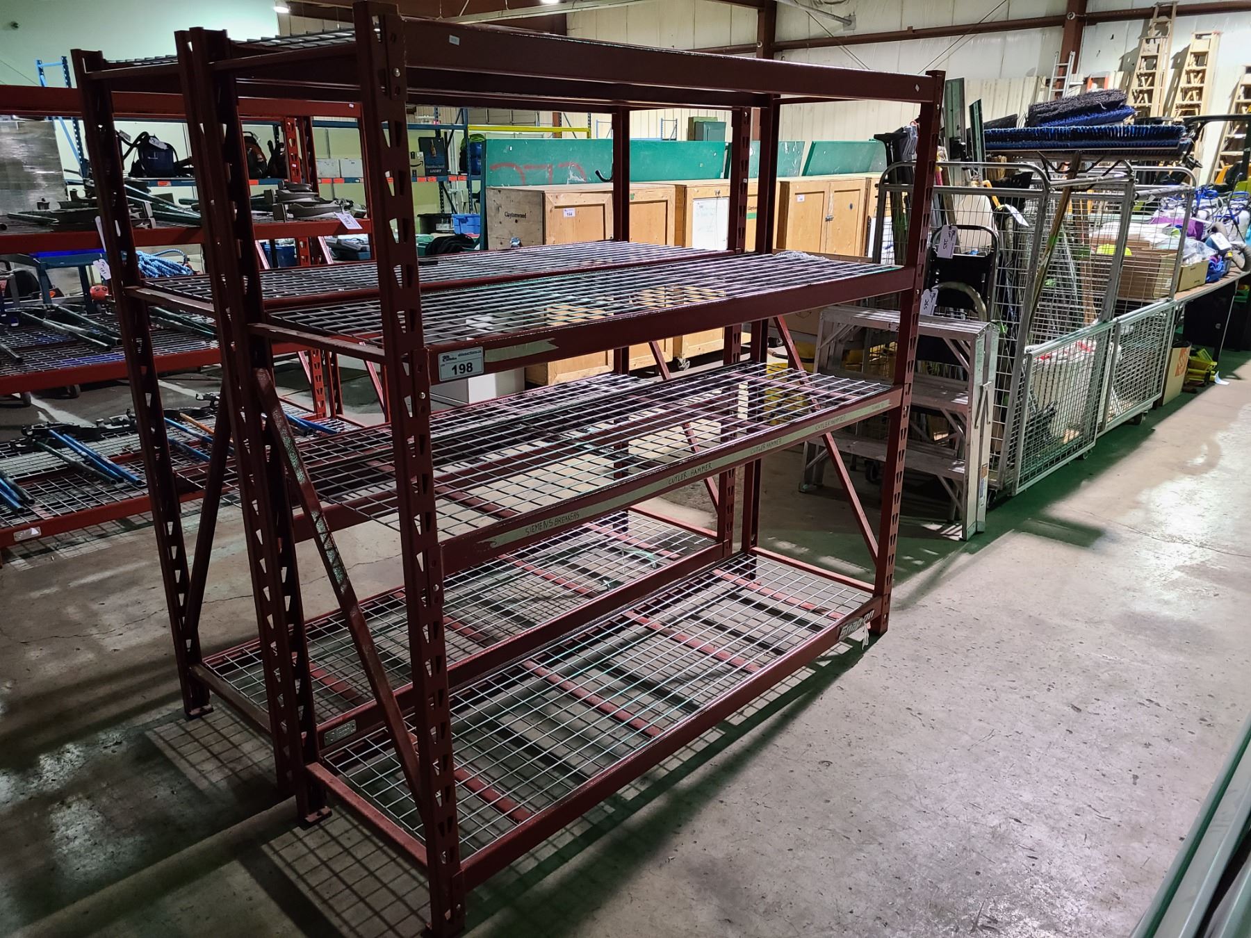 Snap N Rack Racking SNAP-ON RED METAL 4 TIER ADJUSTABLE STORAGE RACKING SECTION 72