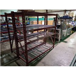 SNAP-ON RED METAL 4 TIER ADJUSTABLE STORAGE RACKING SECTION 72