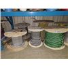 Image 2 : SHELF LOT OF ASSORTED ELECTRICAL WIRE SPOOLS
