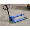 Image 2 : BLUE HJ 5500LBS INDUSTRIAL PALLET JACK (MISSING RIGHT FORK WHEEL)