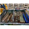 Image 1 : BIN OF COPPER GROUNDING STRAPS, BIN OF FILES, WRENCHES, AND MORE