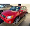 Image 1 : 2012 TOYOTA RAV4, 4DR SUV, RED, VIN # 2T3ZF4DV1CW118982