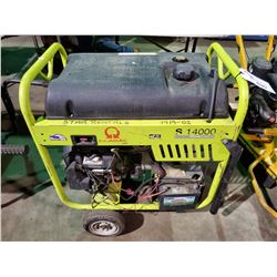 GREEN PRAMAC S14000 GAS POWERED GENERATOR