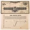 Image 1 : Dudley Mining Company Stock and Bodie Bank Receipt  (123525)