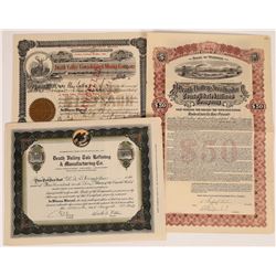 Three Different Death Valley Mining Certificates (2 Stocks, 1 Bond)  (109279)