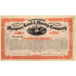 Mariposa Land & Mining Company of California Common Stock Certificate  (123668)