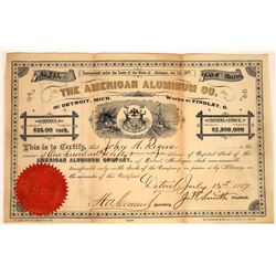 American Aluminum Co. Stock, 1887  (127094)