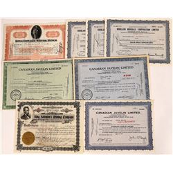 Group of Canadian Mining Stock Certificates  (109270)