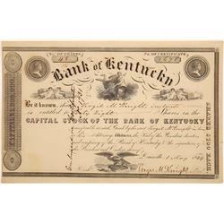 Bank of Kentucky Stock Certificate   (126085)