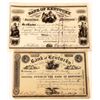 Image 1 : Two Early Bank of Kentucky Stock Certificates  (126081)