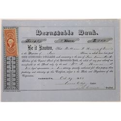 Barnstable Bank Stock Certificate  (126029)