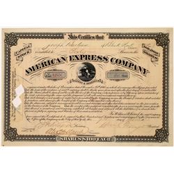 American Express Co. Stock Certificate Signed by Fargo and Holland  (126068)