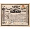 Image 1 : American Merchants Union Express Co. Stock Certificate Signed by Fargo  (126075)