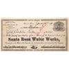 Image 1 : Santa Rosa Water Works Stock Certificate  (126053)
