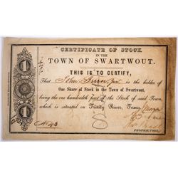 Certificate of Stock in the Town of Swartwout  (127049)