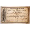 Image 1 : Certificate of Stock in the Town of Swartwout  (127049)