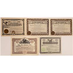 Art Company Stock Certificate Group  (126332)