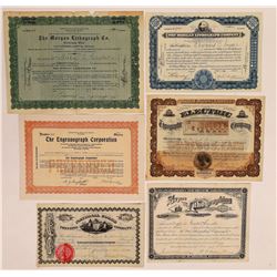 Lithography Printing Company Stock Certificates  (126283)