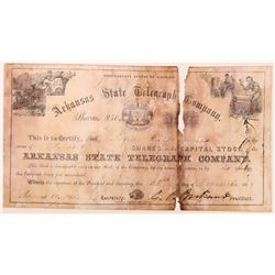 Arkansas State Telegraph Company Stock Certificate  (126422)