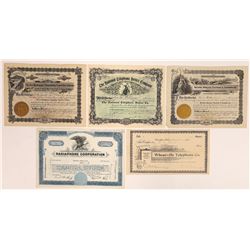 California Regional Telephone & Telegraph Stock Certificates  (126375)