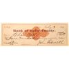 Image 1 : Bank of Butte County Check with Autograph of John Bidwell  (123709)