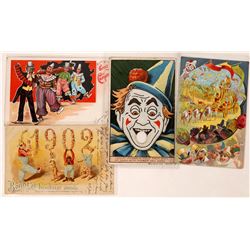 Circus Litho Postcards (4)  (127313)