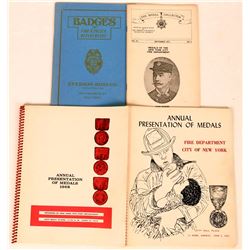 Fire Department Medal, Emblem & Badges Publications (5)  (122293)