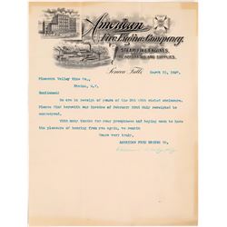American Fire Engine Co. Pictorial Letterhead