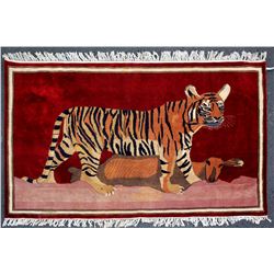 Wall Hanging, Tiger with Goat  (102101)